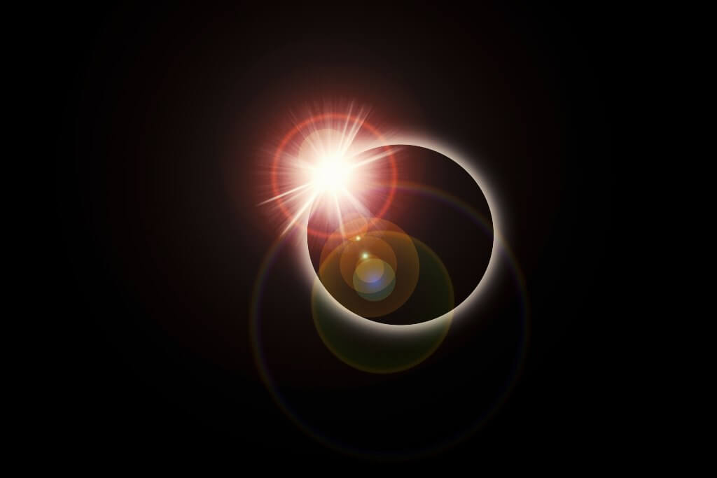 concepto del eclipse solar